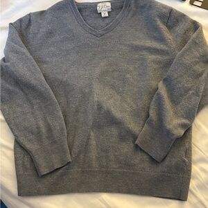 J. Crew Classic Gray V-Neck Sweater